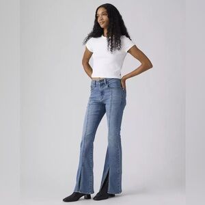 Levis e High-Rise Split Front Flare Jeans